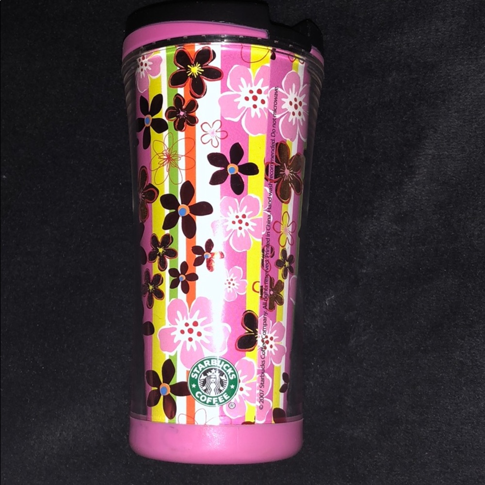 ⭐️ Starbucks metallic pink floral 🌸 🌺 tumbler